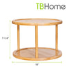 2 Tier Bamboo Lazy Susan - touchGOODS