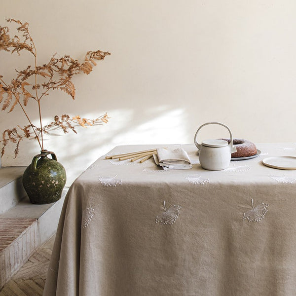 Brise D'Ete Naturel Cotton Tablecloth - touchGOODS