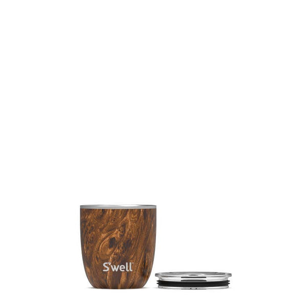 Stainless Steel Teakwood 10oz Tumbler with Lid - touchGOODS