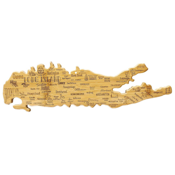 Destination Long Island Shaped Bamboo Serving and Cutting Board - touchGOODS