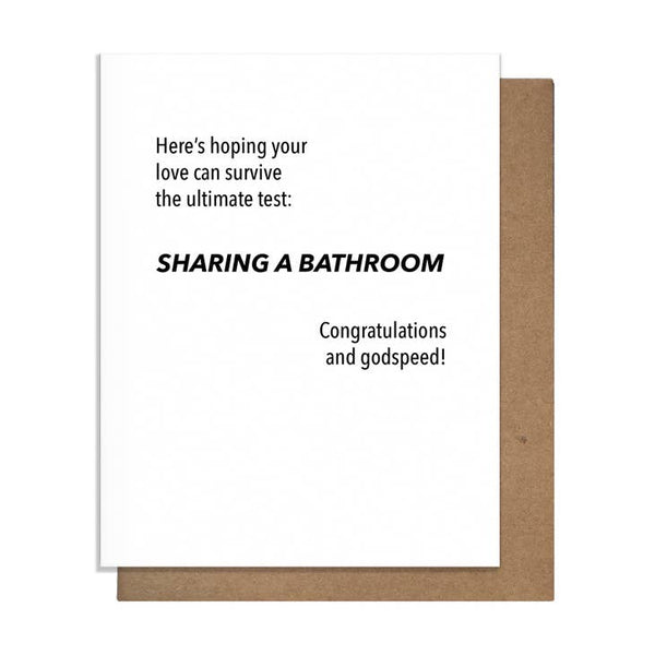 Share Bathroom - Wedding Card - touchGOODS