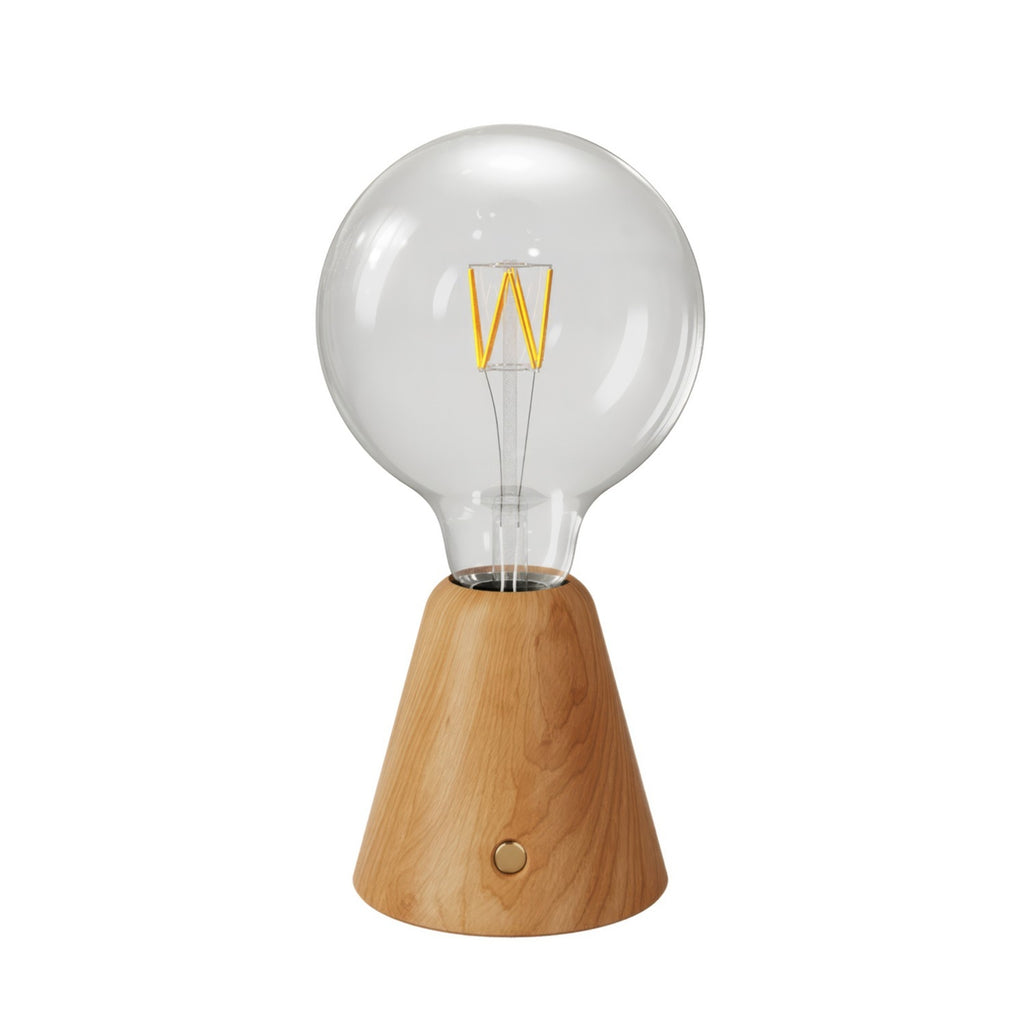 Rechargeable Wooden Lamp Base With G125 Globe - touchGOODS