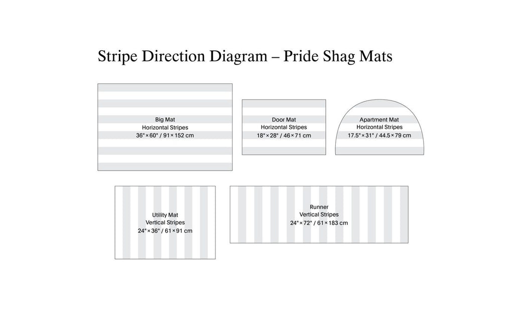 Pride Stripe Shag Mats - touchGOODS