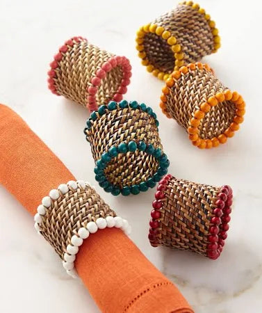 Round Napkin Ring with Beads - touchGOODS