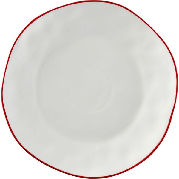 Red Rim Dinner Plate - touchGOODS