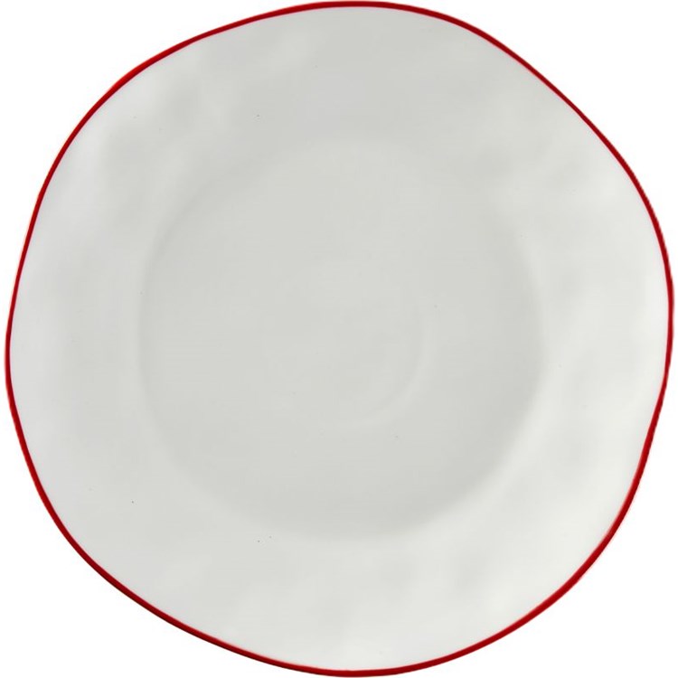 touchGOODS Red Rim Dinner Plate