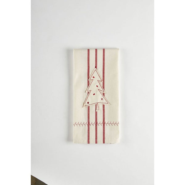 Holiday Tree Dishtowel-Embroidered - touchGOODS