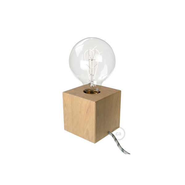 The Cubetto | Natural Wood Table Lamp - touchGOODS