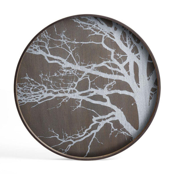 White Tree Large Round Wooden Tray - touchGOODS
