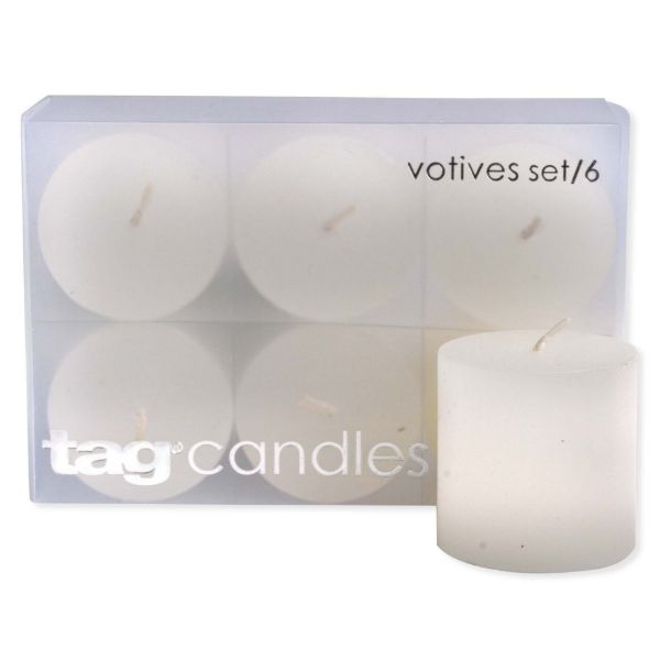 basic votive candles set of 6 - white - touchGOODS
