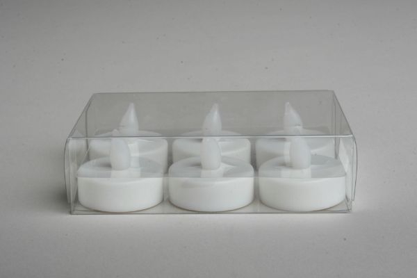 led tealights set of 6 - white - touchGOODS