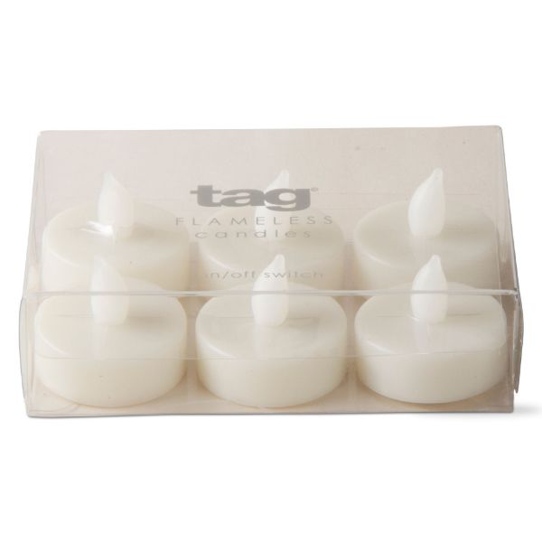 led tealights set of 6 - ivory - touchGOODS