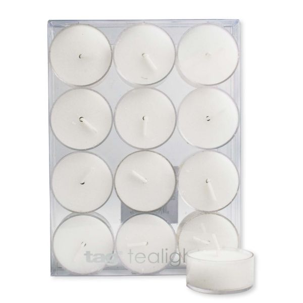 basic tealight candles set of 12 - white - touchGOODS
