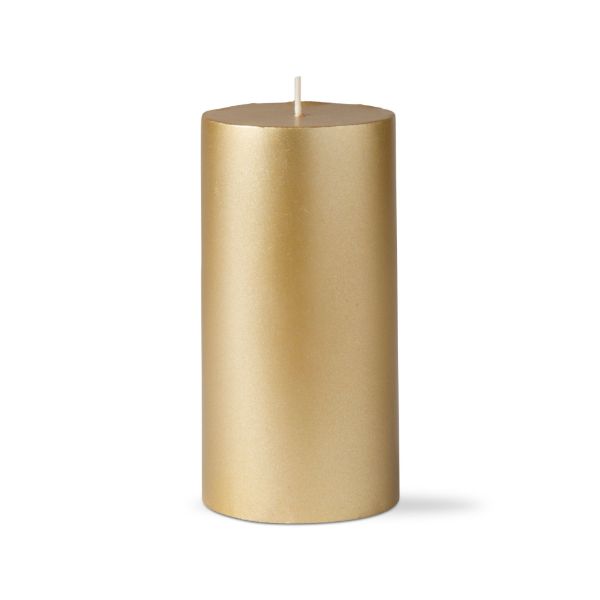 Metallic Gold Pillar Candle 3x6 - touchGOODS