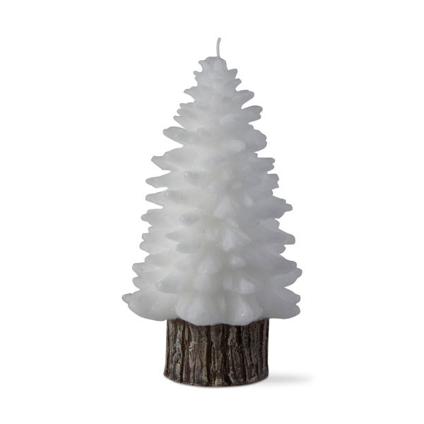 Spruce Rustic Tree Candle - White - touchGOODS
