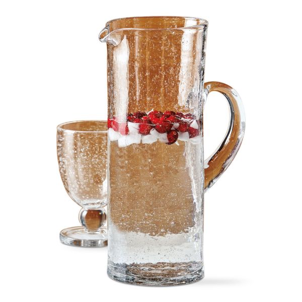 Bubble Glass Tall Pitcher - clear - touchGOODS