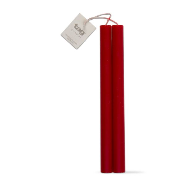 10 inch straight candle set of 2 - Red - touchGOODS