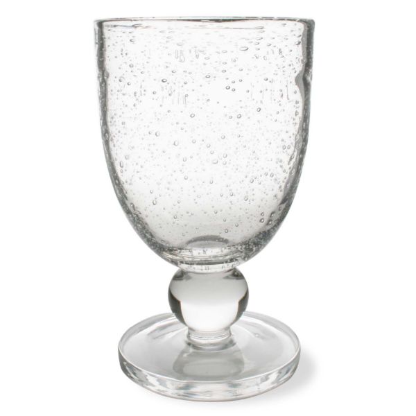 Bubble Glass Goblet - Clear - touchGOODS