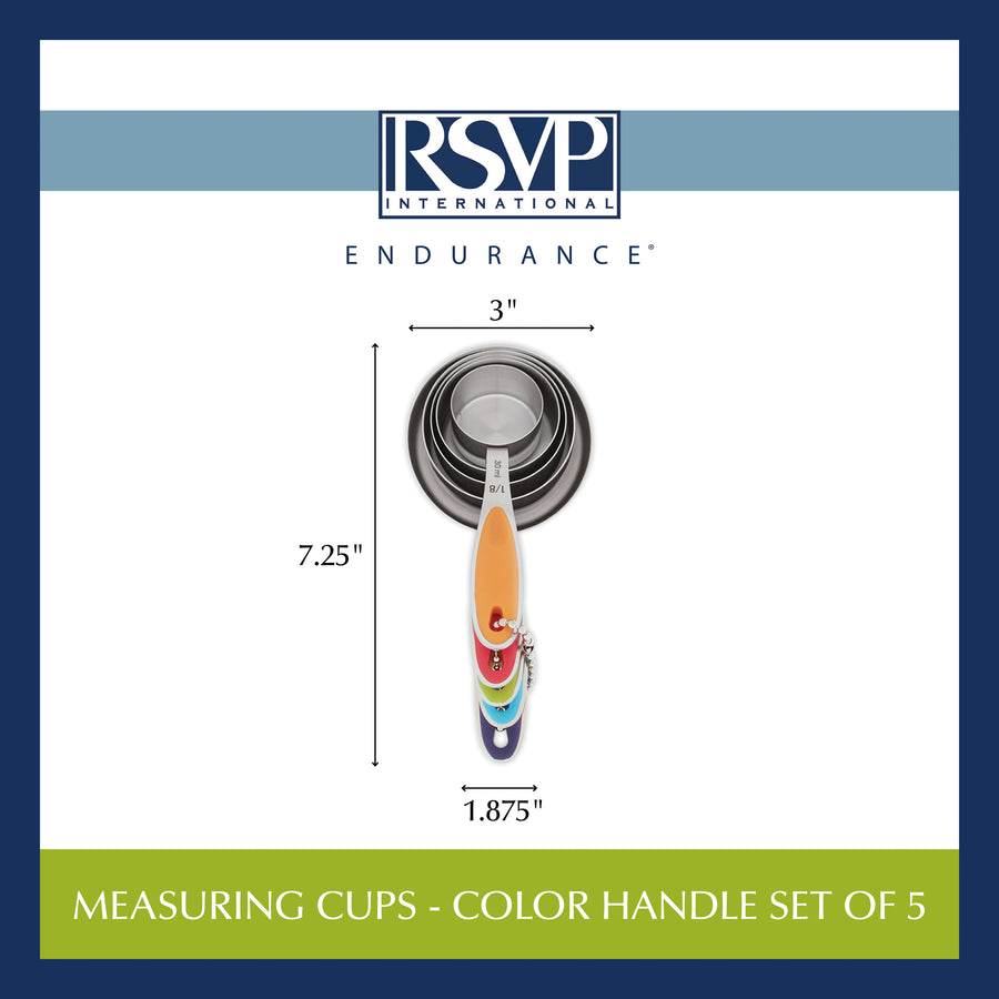 MEASURING CUPS - COLOR HANDLE SET OF 5 - touchGOODS