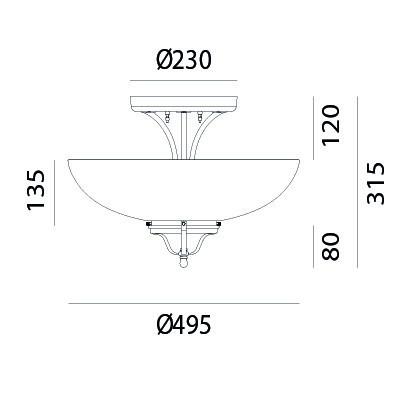 Il Fanale COUNTRY Ceiling Light 080.02.OV | touchGOODS