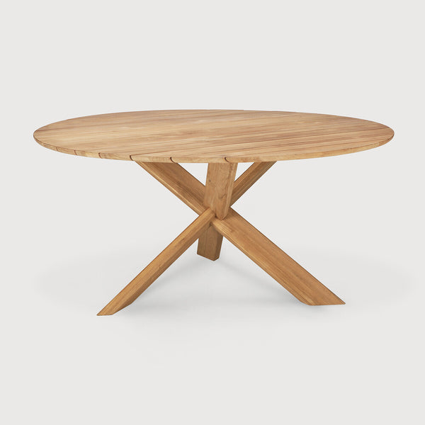 Teak Circle Outdoor Dining Table - touchGOODS