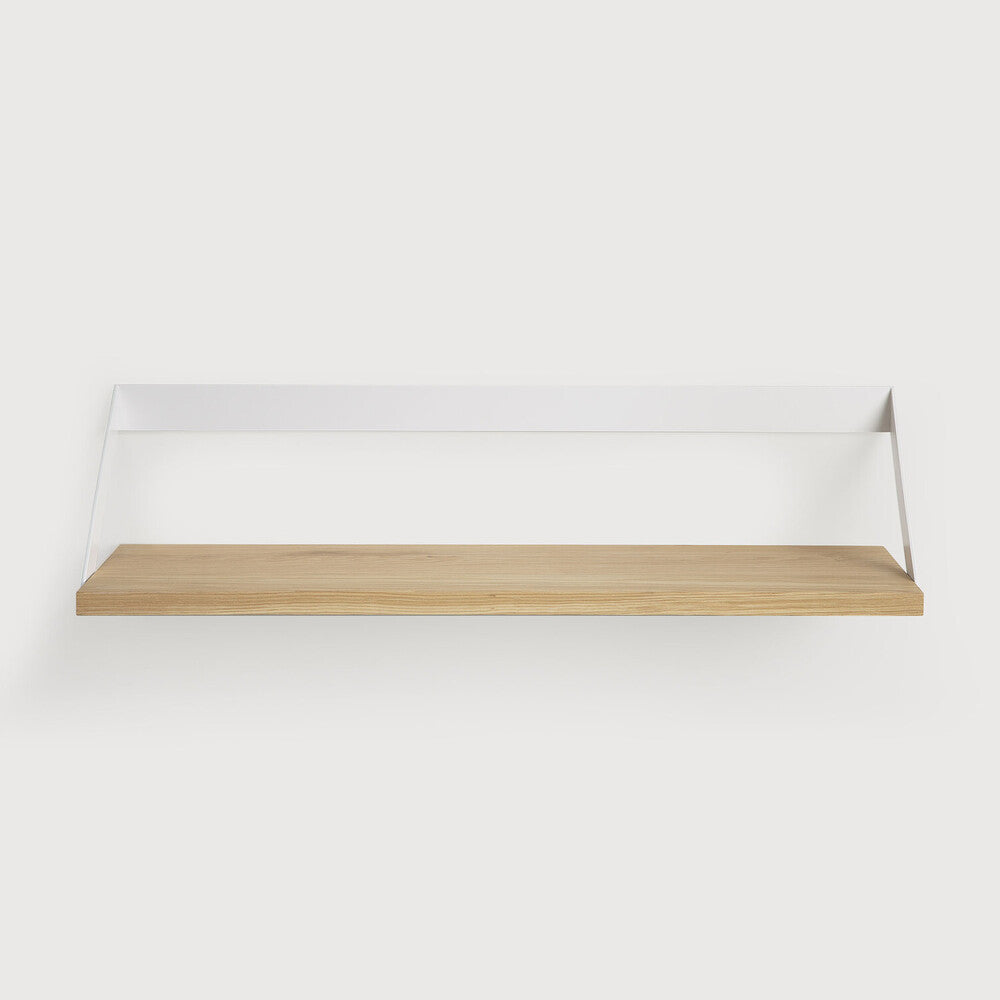 Oak Ribbon Wall Shelf - White - touchGOODS