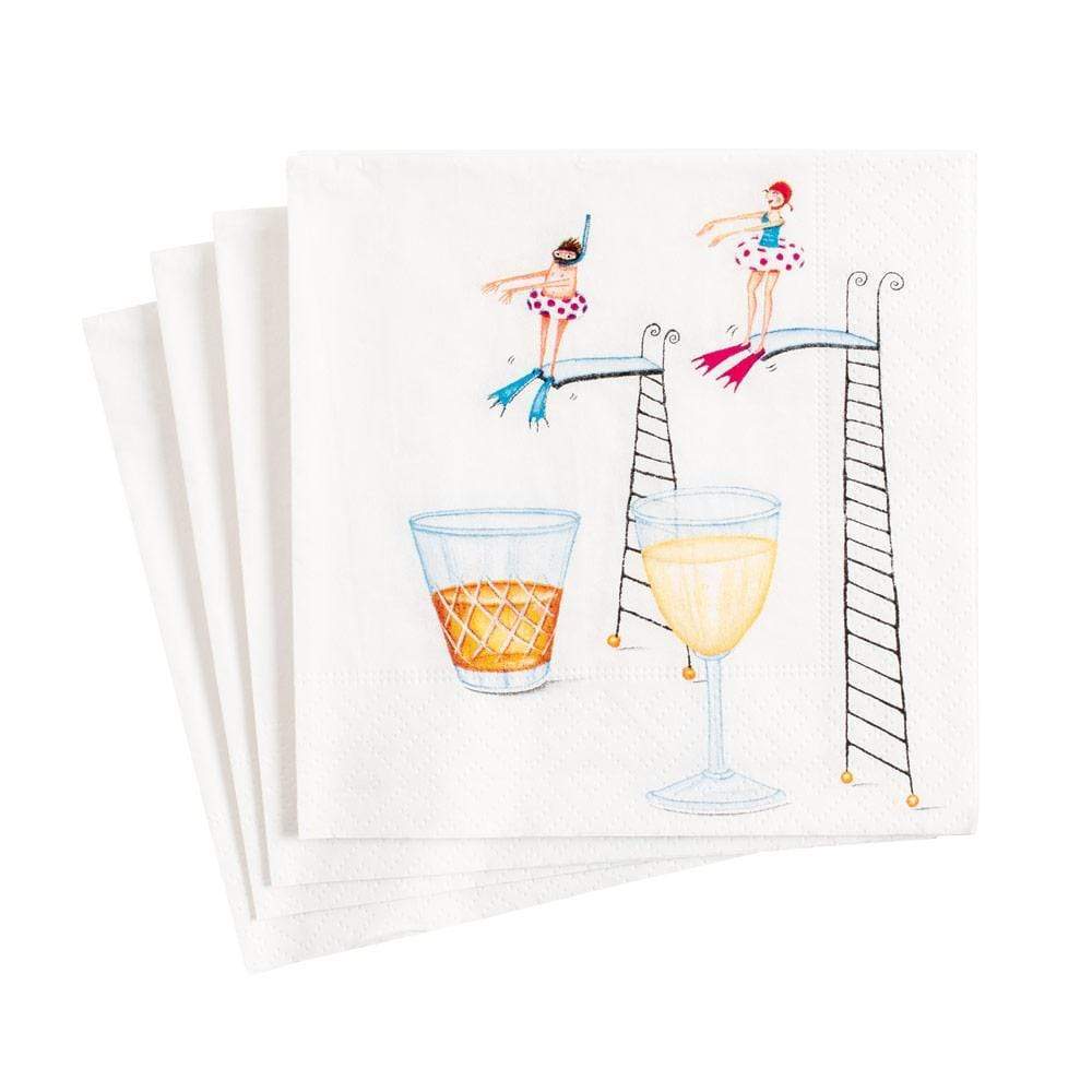 Dive In Paper Cocktail Napkins - 20 Per Package - touchGOODS