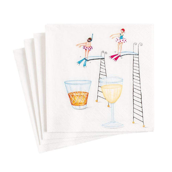 Dive In Paper Cocktail Napkins - 20 Per Package - touchGOODS