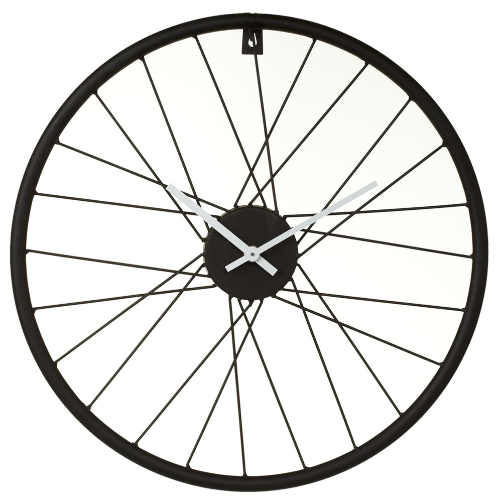 Black Bike Wheel Wall Clock. | touchGOODS