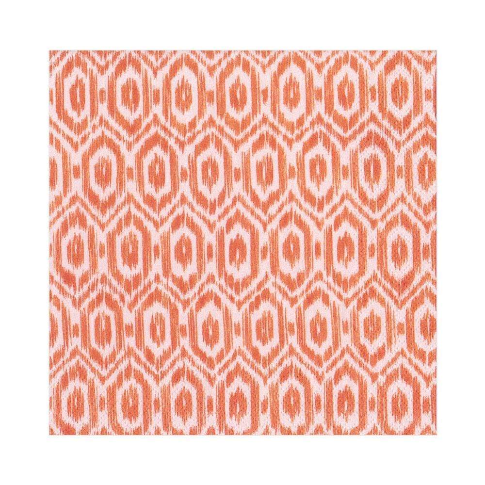 Amala Ikat Paper Cocktail Napkins in Orange - 20 Per Package - touchGOODS