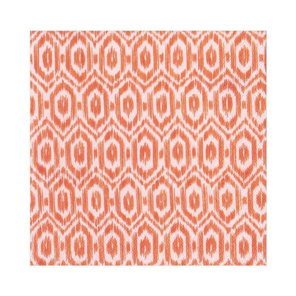 Amala Ikat Paper Cocktail Napkins in Orange - 20 Per Package - touchGOODS