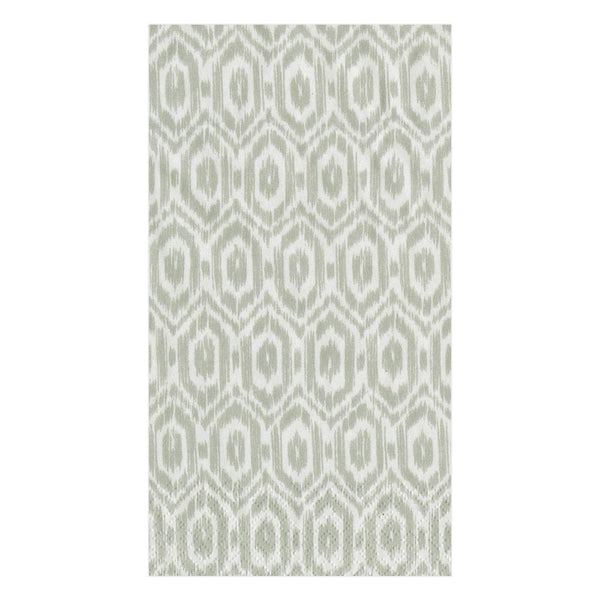 Amala Ikat Paper Guest Towel Napkins in Grey - 15 Per Package - touchGOODS