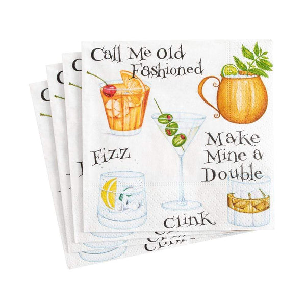 Cocktail Hour Paper Cocktail Napkins - 20 Per Package - touchGOODS