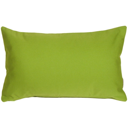 Macaw Green Sunbrella Outdoor Lumbar Pillow 12" x 19" - touchGOODS