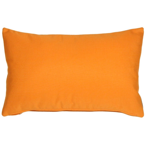 Tangerine Orange Sunbrella Outdoor Lumbar Pillow 12" x 19" - touchGOODS