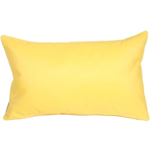 Buttercup Yellow Sunbrella Outdoor Lumbar Pillow 12" x 19" - touchGOODS