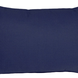Navy Blue Sunbrella Outdoor Lumbar Pillow 12" x 19" - touchGOODS