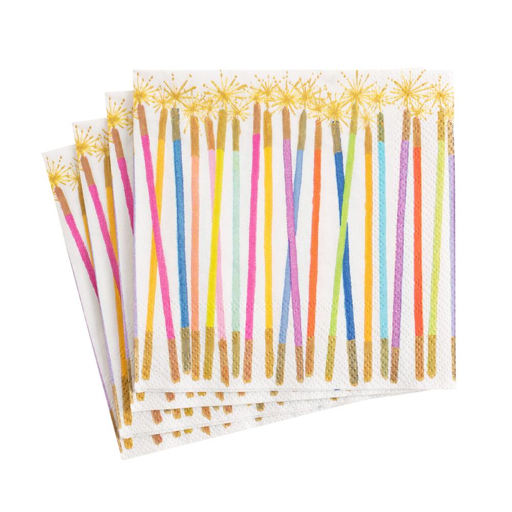 Party Candles Paper Cocktail Napkins - 20 Per Package - touchGOODS