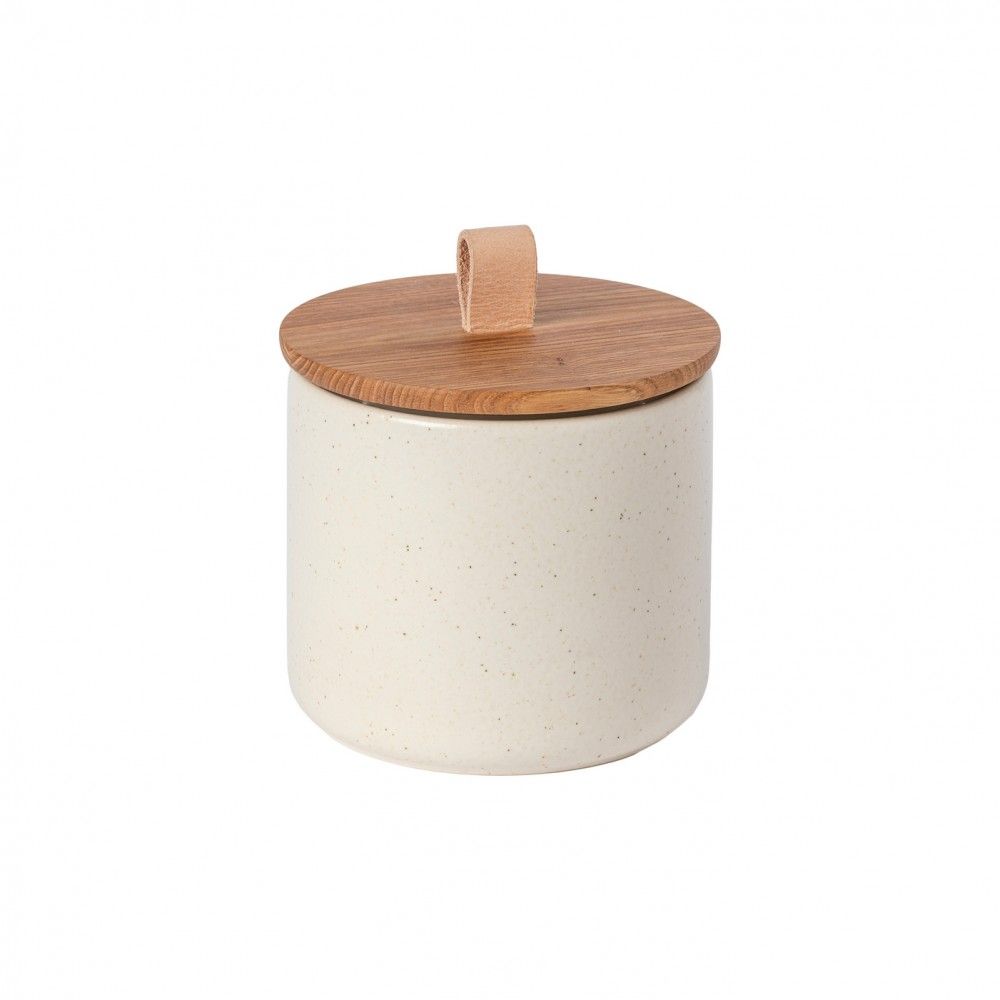 Pacifica Stoneware Canister with Oak Lid - touchGOODS