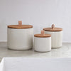 Pacifica Stoneware Canister with Oak Lid - touchGOODS