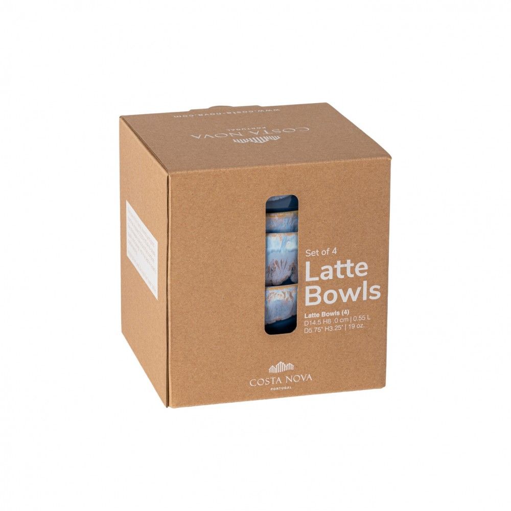 Latte Bowls Set of 4, 6" Denim - touchGOODS