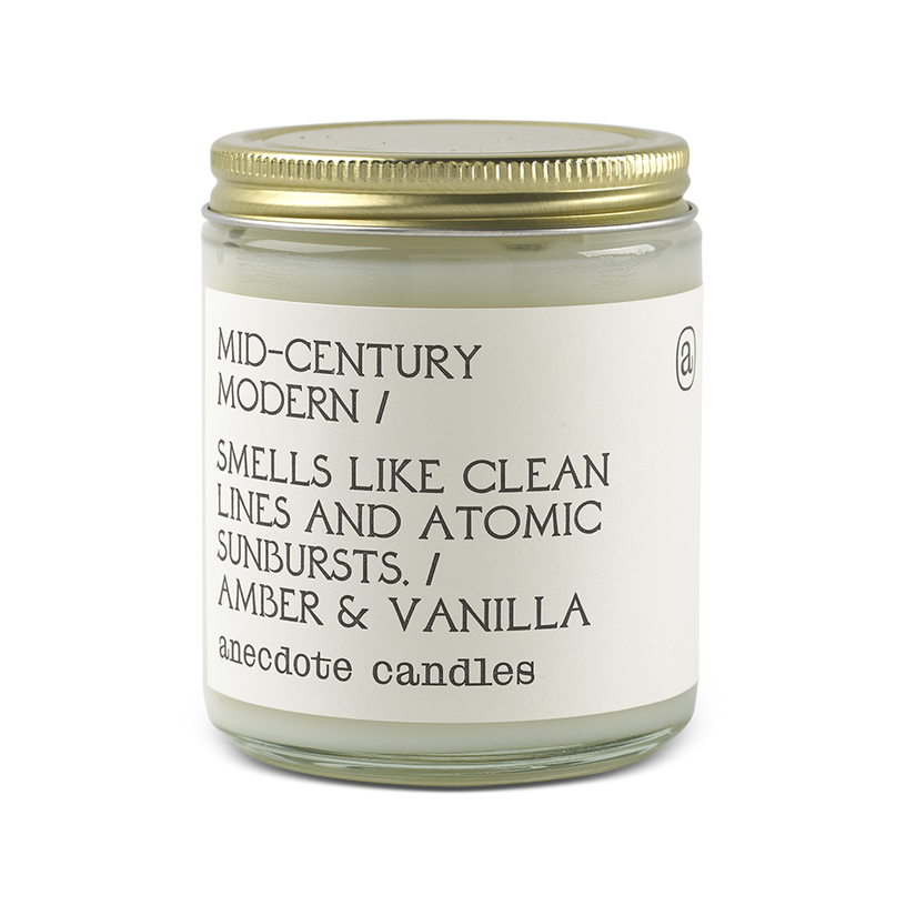 Mid-century Modern (Amber & Vanilla) Glass Jar Candle - touchGOODS
