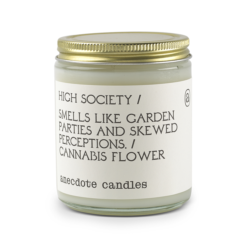 High Society (Cannabis Flower) Glass Jar Candle - touchGOODS