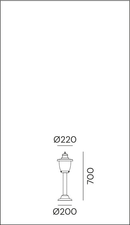 Venezia Outdoor Post Light 248.12 | touchGOODS