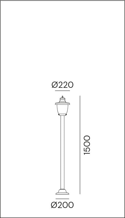 Venezia Outdoor Post Light 248.15 | touchGOODS