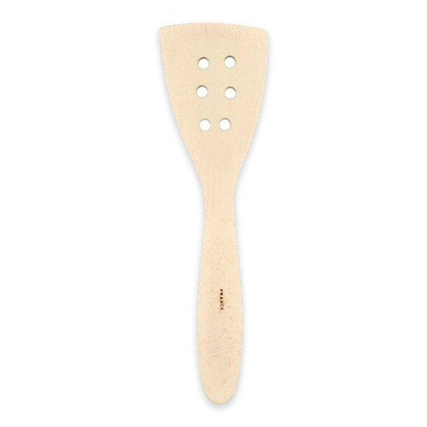 Pacific Merchants 12 Beechwood Large Curved Wooden Spatula / Turner with  Holes