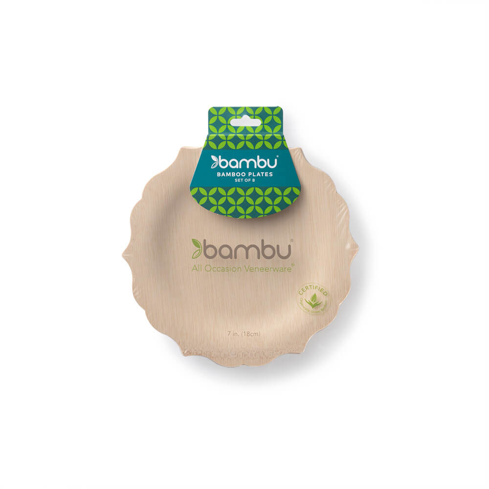 Bamboo Compostable Dinner Plates - Fancy - touchGOODS