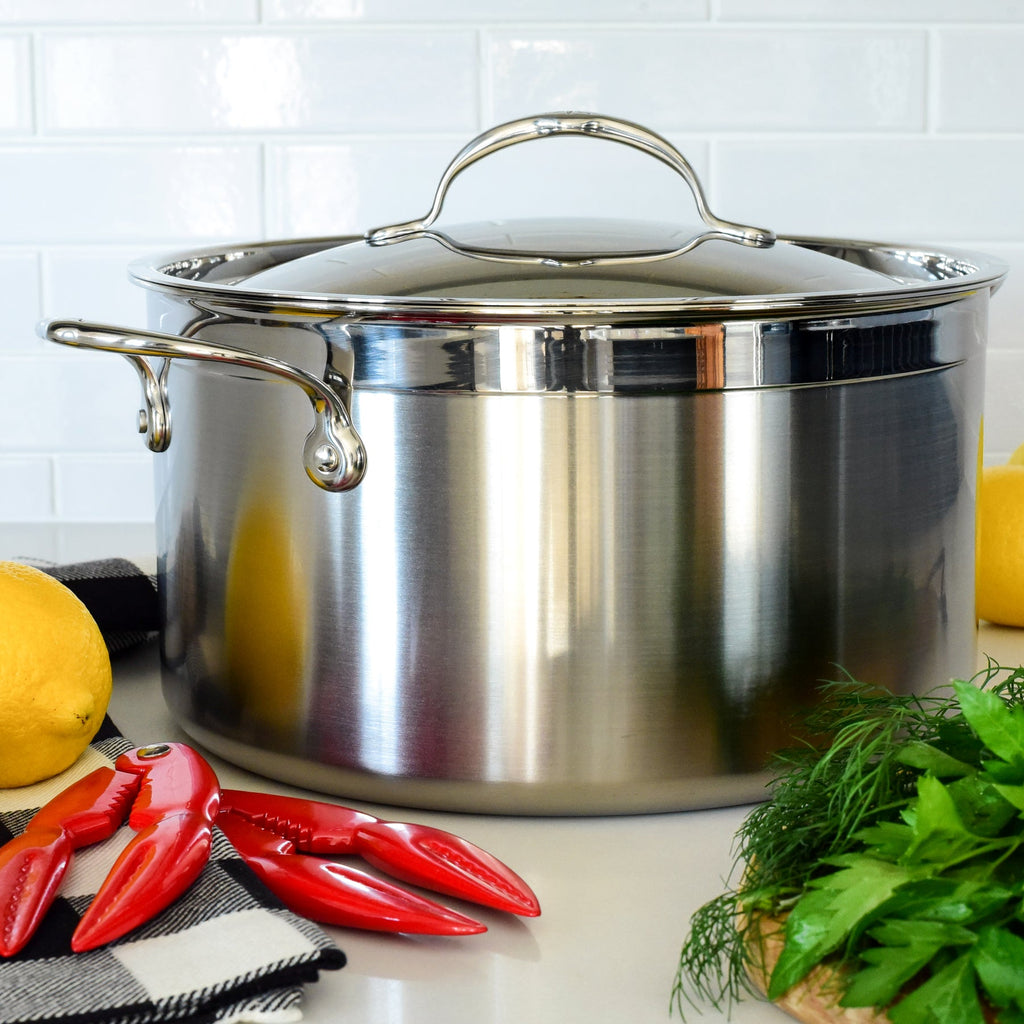 ProBond Professional Clad Stainless Steel Stockpot, 8-Quart with Lid - touchGOODS