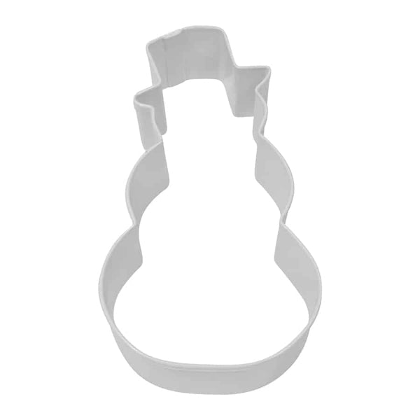 Snowman W/ Top Hat Cookie Cutter (White, 4") - touchGOODS