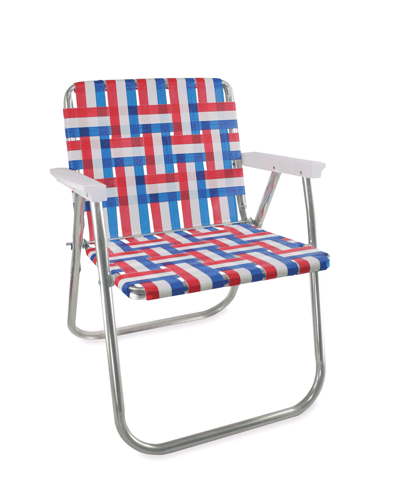 Old Glory Picnic Chair with White Arms - touchGOODS